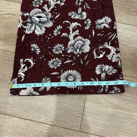 Anthropologie Linen Blend Mid Rise Wide Leg Pants Size 2 Floral Print - Picture 16 of 16